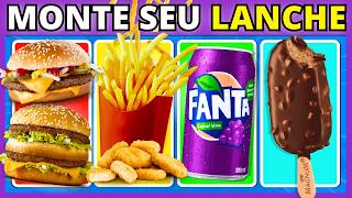 🍔🥛 MONTE O SEU LANCHE DA TARDE | Edição: Comida | PARTE 2 | Jogo das escolhas | #quiz #buuquiz