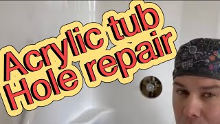 How to fix a large hole in a Fiberglass tub!