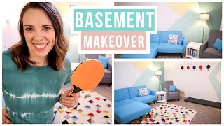 BUDGET FRIENDLY BASEMENT GAME ROOM, HOME GYM MAKEOVER