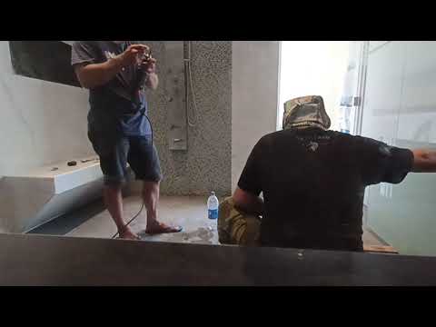 installation of shower enclosure