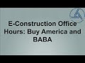 Office Hours Training Buy America BABA