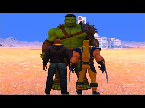 Hulk vs Luke Cage and Wolverine