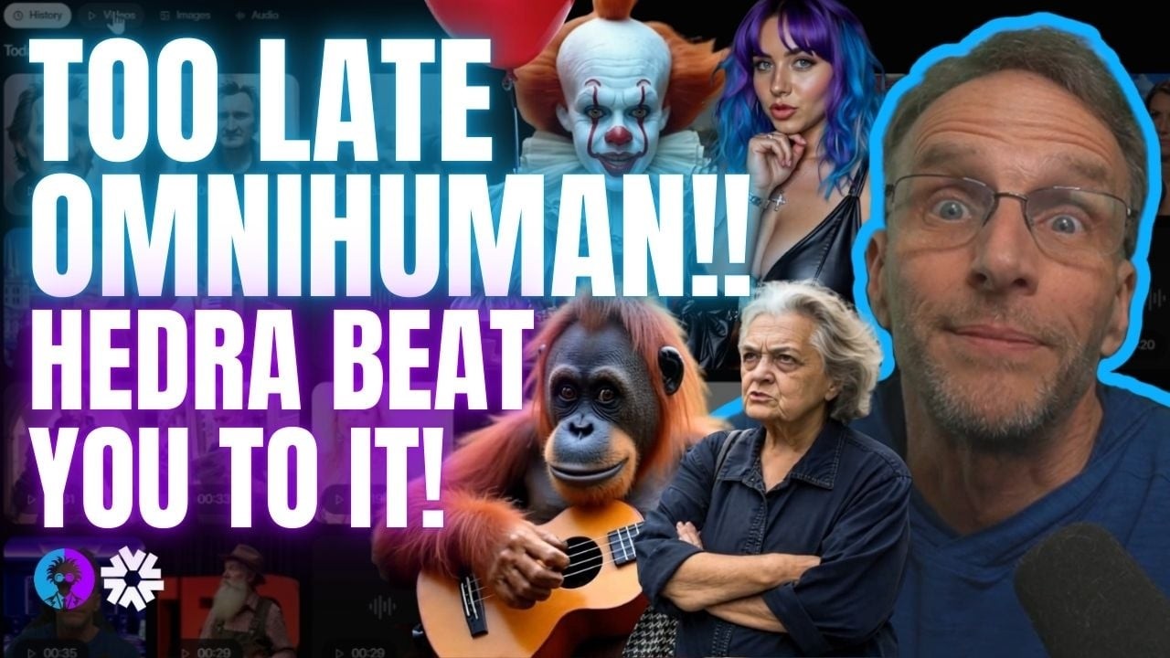 Hedra beat Omnihuman to the punch! INCREDIBLE AI Video from audio files!