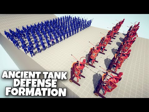 ANCIENT TANK DEFENSE FORMATION vs EVERY UNIT - Totally Accurate Battle Simulator TABS