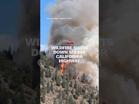 Wildfire shuts down major California highway