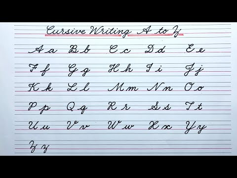 Cursive writing capital and small letters a to z | Cursive letters abcd | Cursive handwriting abcd