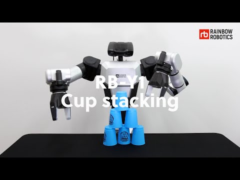 이동형 양팔로봇 RB-Y1 컵 쌓기 (RB-Y1 Cup stacking)