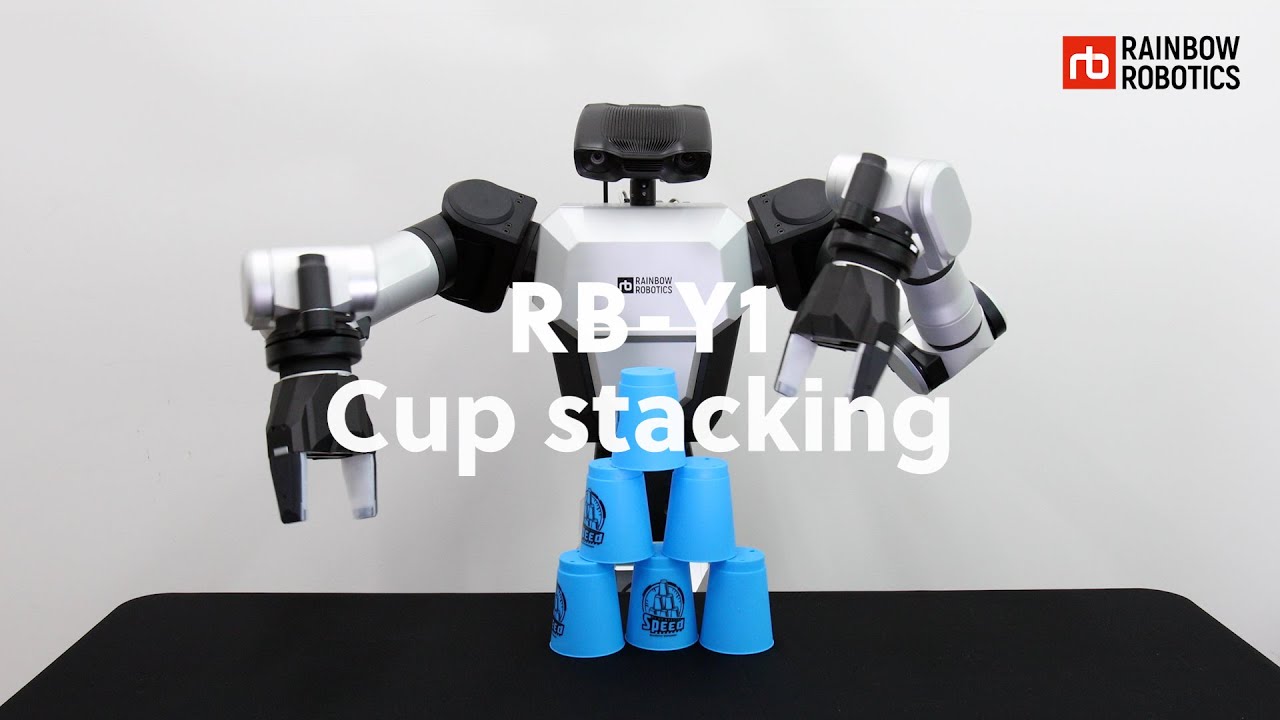 RB-Y1 Mobile Dual-Arm Robot: Cup Stacking