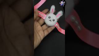 DIY Cute Bunny Rakhi| Easy Rakhi making at home #shorts #ShortsParRakhi