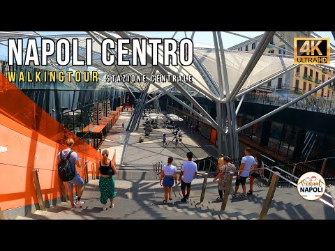 Walking Tour Naples Central Station (Napoli Centrale) Garibaldi 4k UHD #walkingtour #napoli2023