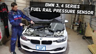 BMW FUEL RAIL PRESSURE SENSOR LOCATION REPLACEMENT EXPLAINED F30 F31 F32 F33 F34 320i 328i 420i 428i