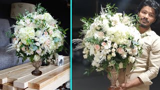 How To Make A Flowers Of Bouquet In The Vase, how to make a large centerpiece