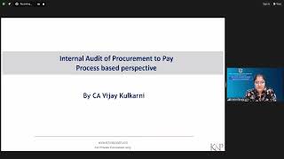 Webinar on “Internal Audit of Procurement to Pay(P2P) and Order to Cash(O2C) Processes” - 06122023