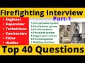 Firefighting Interview Questions Most Important Questions Of Fire Fighting System Fire Fighting