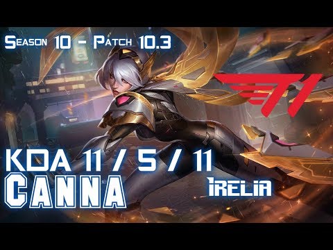 T1 Canna IRELIA vs RENEKTON Top - Patch 10.3 KR Ranked