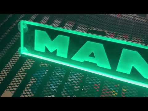 Led табличка для грузовика с надписью "Man", зеленая подсветка - фото 1 - id-p2906059695
