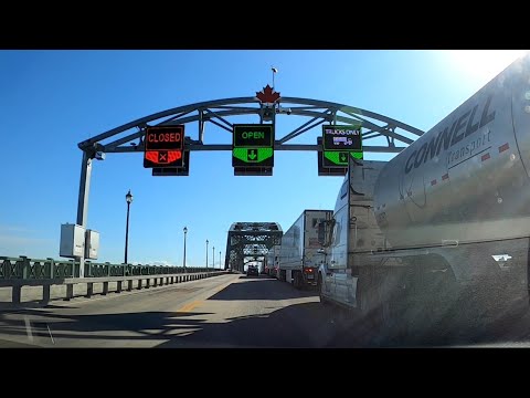 CANADA to USA, Border Crossing, Peace Bridge to Buffalo NY
