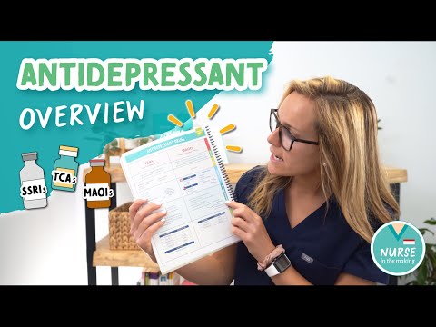 ANTIDEPRESSANTS Overview (SSRIs, MAOIs, TCAs) | Nursing Pharmacology | NurseInTheMaking
