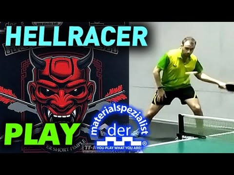 der Materialspezialist HELLRACER 2.1 mm - FH SHORT PIPS play: defense and attack