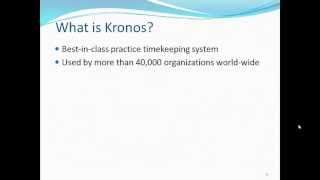 Introduction to Kronos