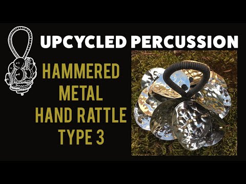 Upcycled Percussion - Hammered Discs Hand Rattle / Shaker image 6