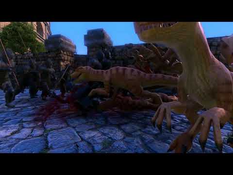 Velociraptor vs Uruk-Hai Ultimate Epic Battle Simulator