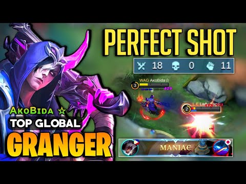 MANIAC! Granger Perfect Gameplay [ Top Global Granger Best Build ] By AᴋᴏBida☆- Mobile Legends
