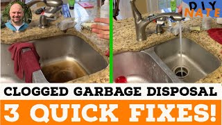 Clogged Kitchen Sink with Garbage Disposal? How to Solve Quickly with 3 Easy Fixes! - by DIYNate