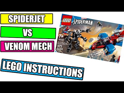 LEGO Spiderjet vs  Venom Mech INSTRUCTIONS - MARVEL 2020 - LEGO SET 76150