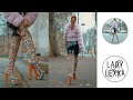 PUBLIC WALK IN LEGO OVERKNEE HIGH HEELS BOOTS BY TAJNASHOES AND PARADIZE LEGGINGS