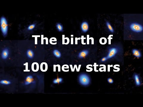 The birth of 100 new stars in the Orion Nebula