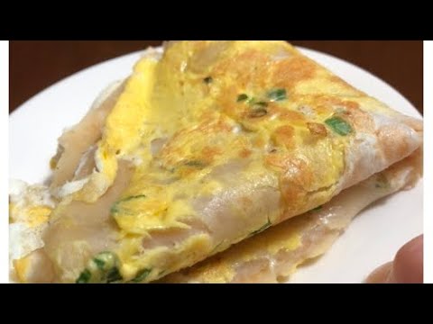 How to make Chinese Pancake with Egg | Chinese Street Food Crepe with Egg | Flavorful Origins