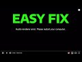 How To Fix YouTube The Audio Renderer Error Please Restart Your Computer