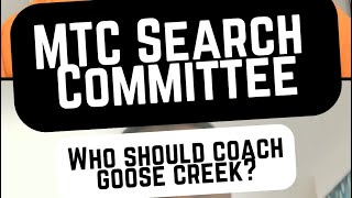 Goose Creek HC Opening | MTC Search Committee