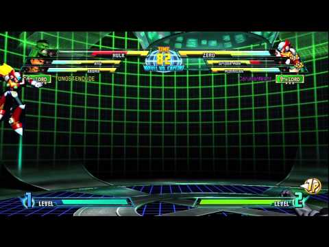 Marvel vs Capcom 3 (PS3) -- Non-Ranked Match 75 - What's up with the black team sets?