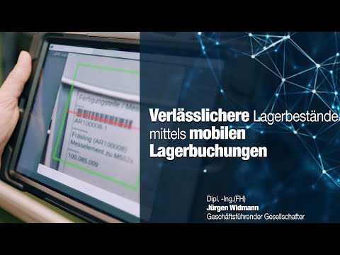 mobile Lagerbuchungen mit  der EVO-App Lagerverwaltung auf Tablet mit Kamera als Barcodescanner