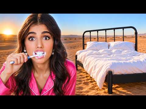 قضيت ٢٤ ساعة في سرير وسط الصحراء | أغرب فندق ! 😭