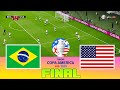 BRAZIL vs USA - Copa America 2024 Final | Full Match All Goals | Football Match