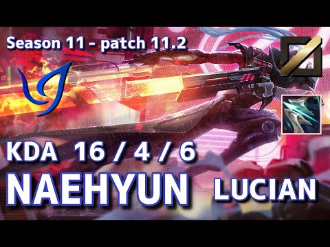 【韓国サーバー/D1】CGA Naehyun ルシアン(Lucian) VS スウェイン(Swain) MID - Patch11.2 KR Ranked【LoL】