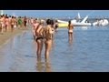 Rimini beach Italy Римини пляж Июль 2013 