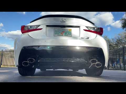 Lexus RC F before and after Apexi exhaust