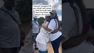 I surprised a pregnant 18 year old girl with money and took her to the baby store to buy baby items