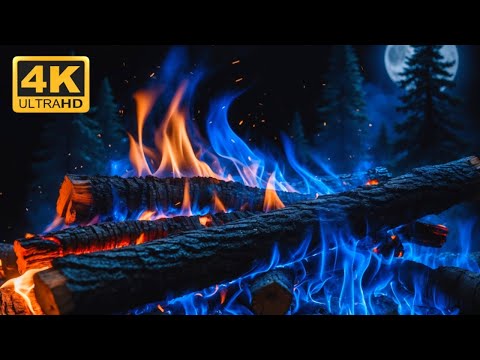 🔥 The Most Ambient Fireplace (12 Hours) with Smoldering Logs and Faint Wood Crackling for Study