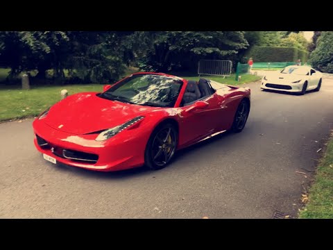 Ferrari 458 Spider VS Dodge Viper SRT V10 Rev Battle!
