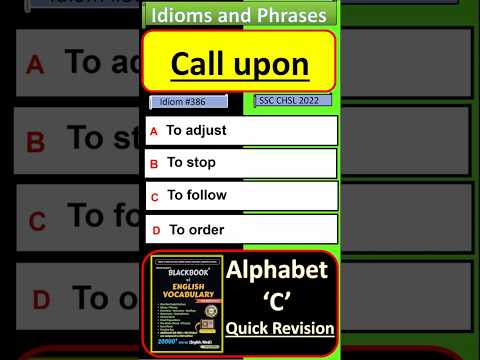 Call upon | Idioms and phrases  | Black book of English vocabulary | #blackbook