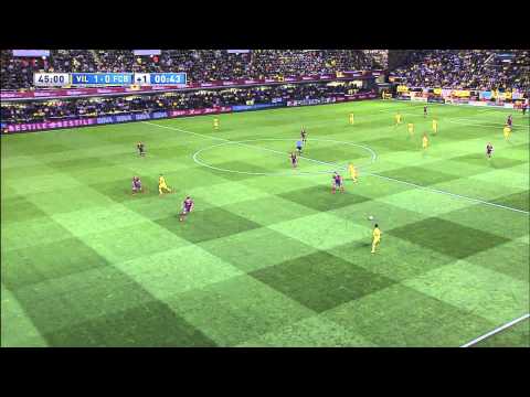 Goal of Cani (1-0) Villarreal CF - FC Barcelona - HD