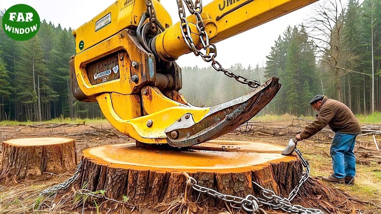 155 Extreme Dangerous Fastest Big Chainsaw Cutting Tree Machines | Monster Heavy Machinery