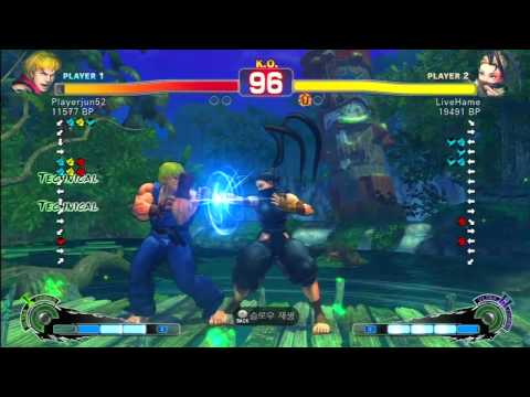 SSF4 Rank Match  Playerjun52(KE)  vs  LiveHame(IB)
