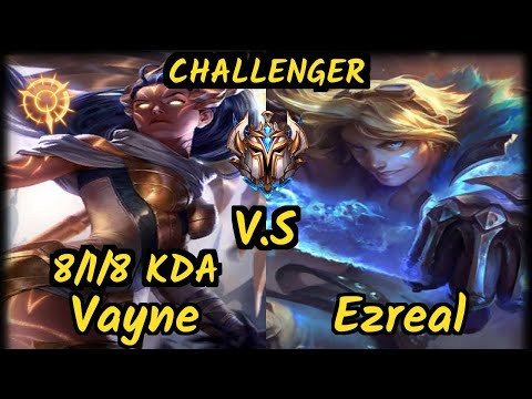 Theusma (VAYNE) vs EZREAL - 8/1/8 KDA BOTTOM ADC CHALLENGER GAMEPLAY - BR