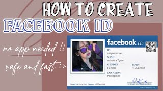 HOW TO CREATE FACEBOOK ID SAFE AND EASY - NO APP NEEDED (rpw tutorial)
